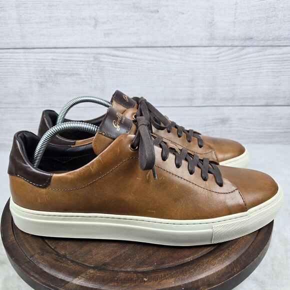 Good Man Brand Legend Brown Premium Leather Sneakers Sz 10.5 Made In Italy main image 4
